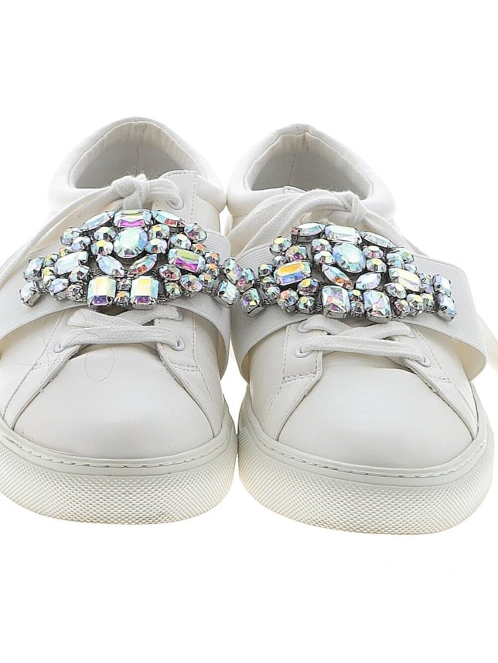 Ridiculously cute ASOS jeweled sneakers, white, size 7